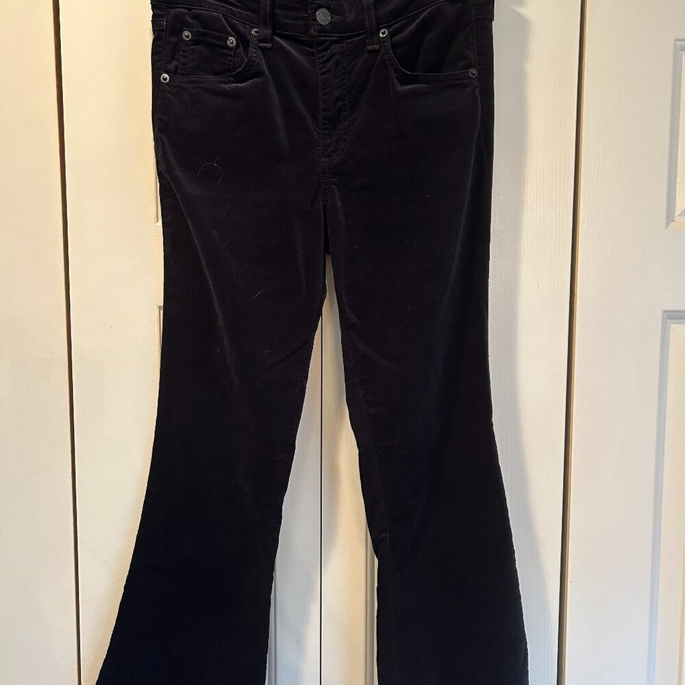 Rag & Bone Black Velvet 10" Rise Crop Flare $200 27